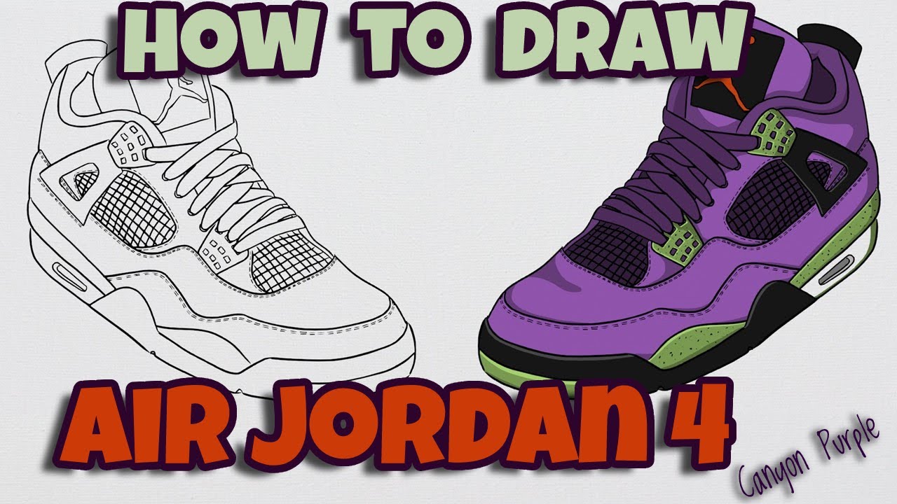 Cum sa desenezi Air Jordan 4 | How to draw Air Jordan 4