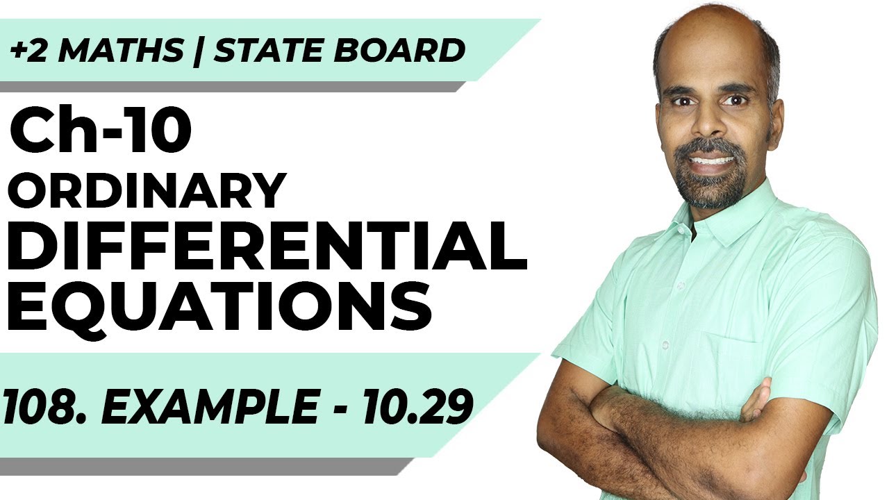 Class 12 | example 10.29 | Ordinary Differential Equations | Class 12 | State Board | ram maths