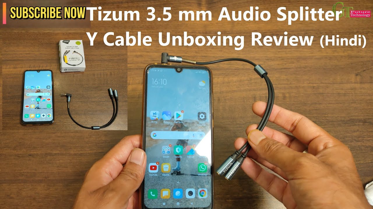 3.5 mm Audio Splitter Y Cable with 3.5 mm Auxiliary AUX Port | Tizum 3.5 mm Audio Splitter Y Cable