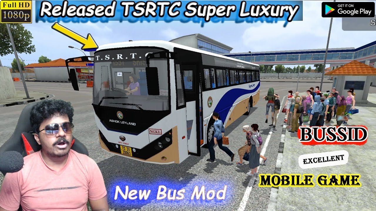 How to Download Released New TSRTC Super Luxury Bus Mod in Bus Simulator Indonesia Android in Telugu