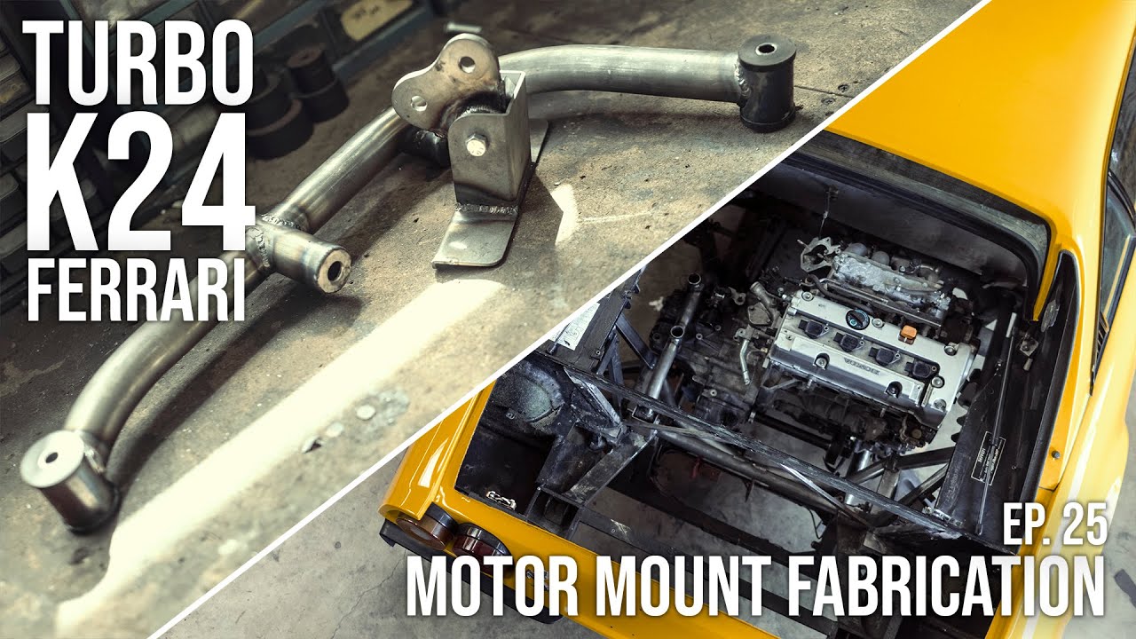 K-Swap Ferrari: The Engine is Mounted! (Honda K24/K20 Motor Mount Fabrication) Ep. 25
