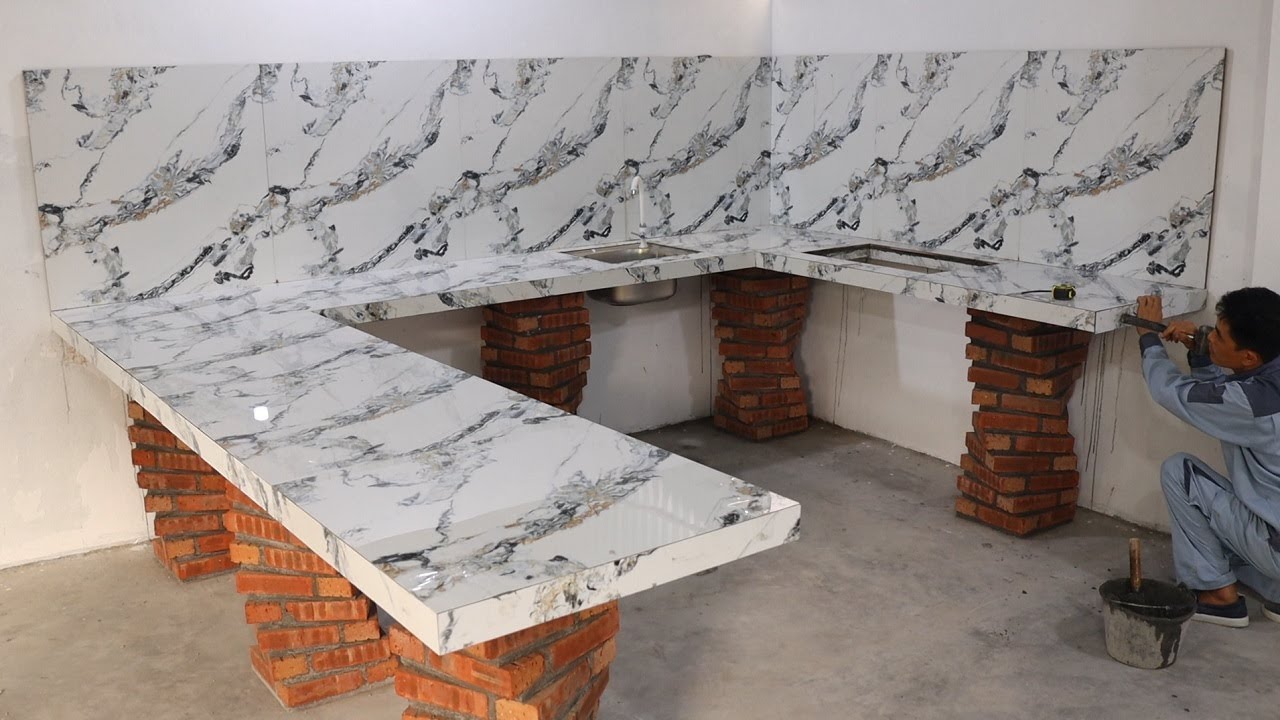 Ideas Design Kitchen Table Modern || Building & Install Kitchen Table With Ceramic Tiles