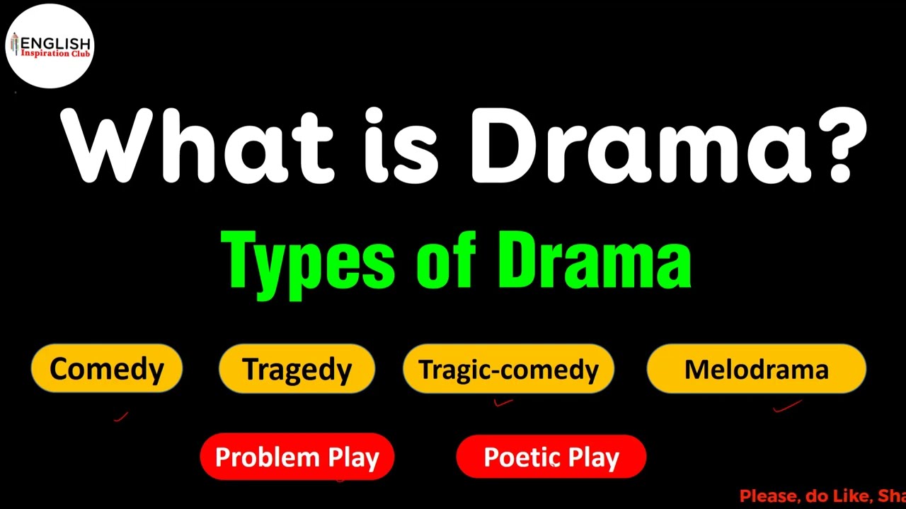 What is Drama in English Literature? || Types of Drama || Forms of Drama || Drama in Literature