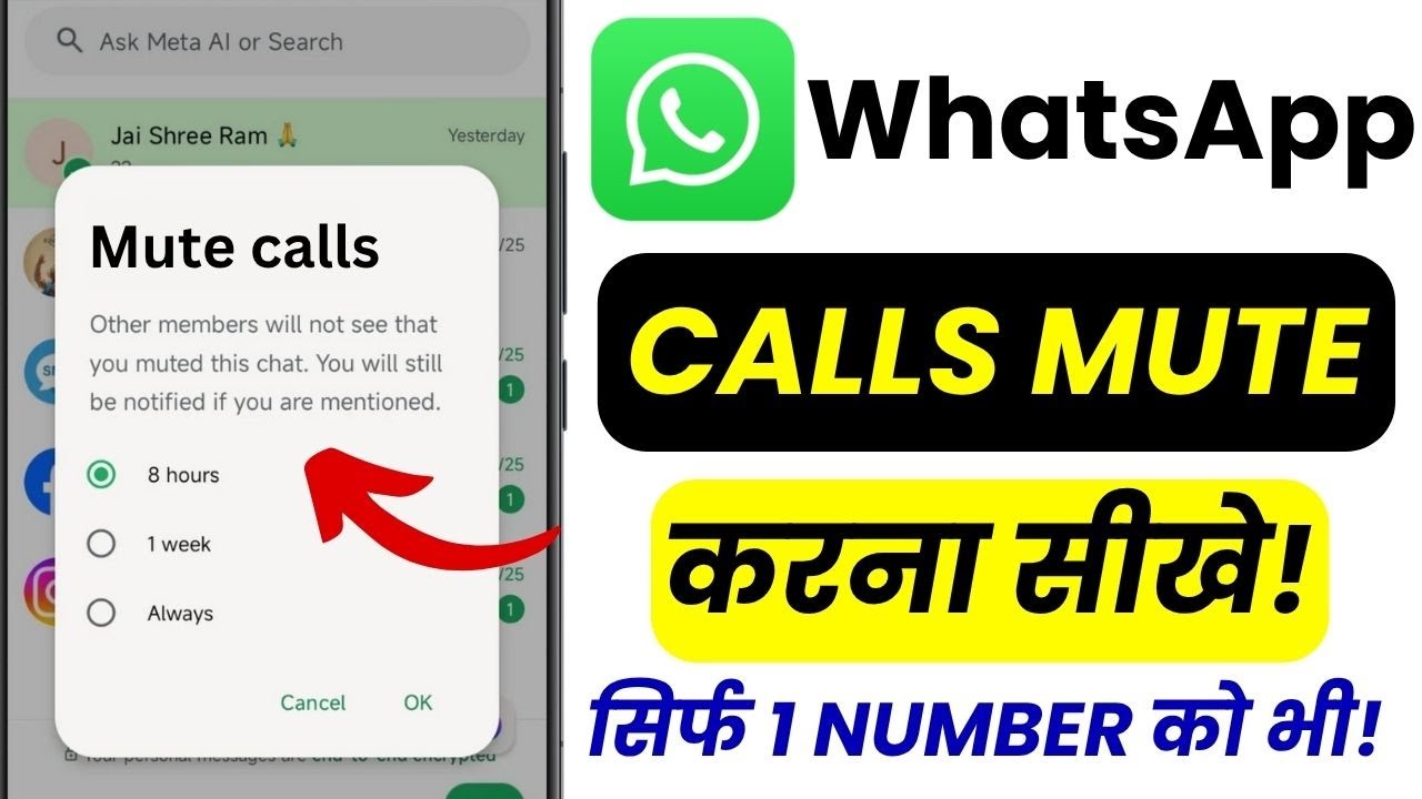 🔇 Mute WhatsApp Calls From One Contact Only | Custom Call Silence Guide | Single Number Call Blocker