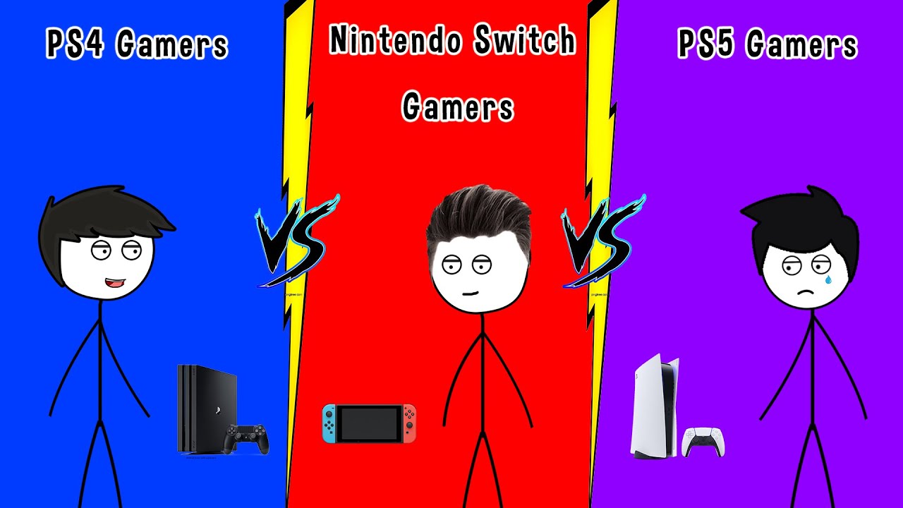 PS5 Gamers VS PS4 Gamers VS Nintendo Switch Gamers
