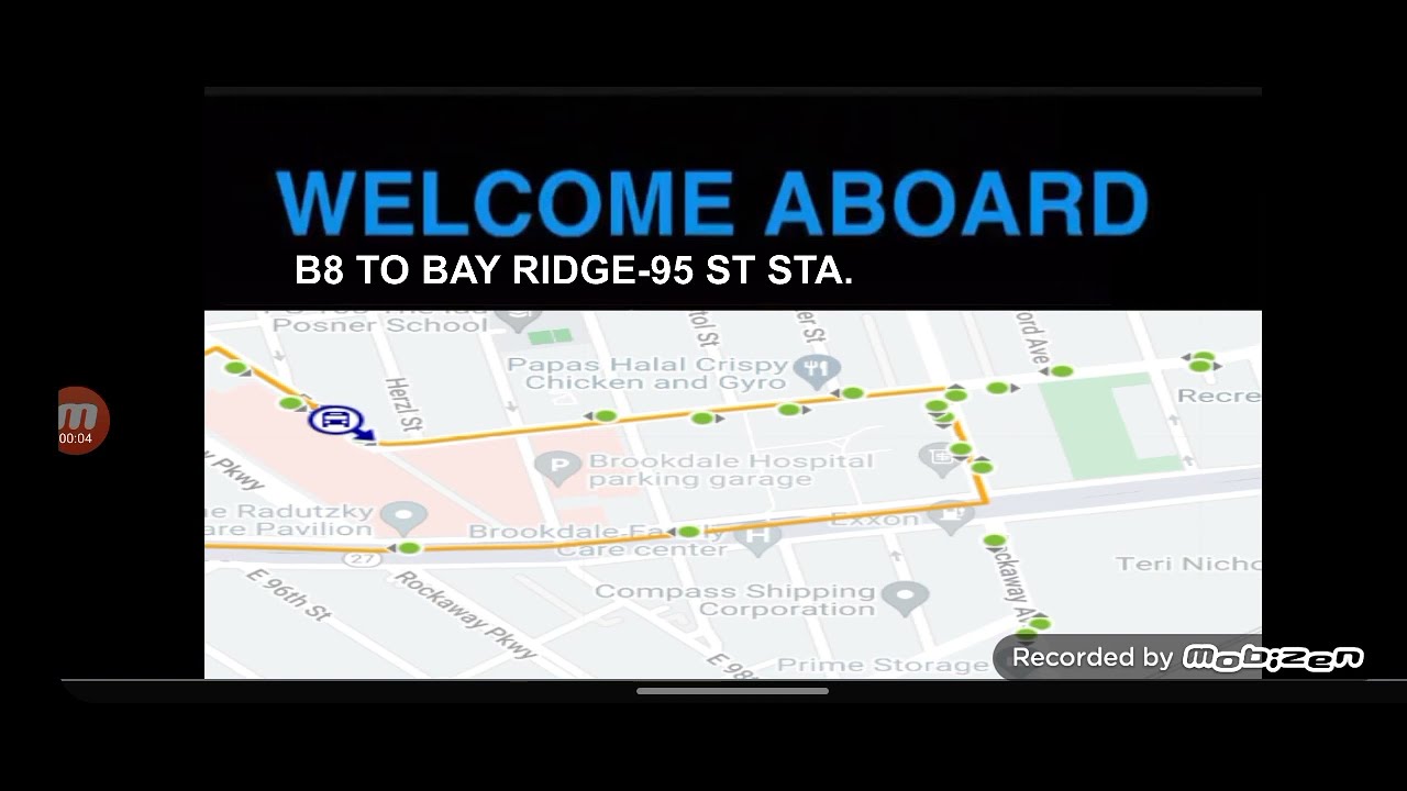 B8 Bus Announcements to Bay Ridge-95 St Station