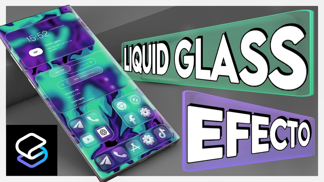 🔥Tema con EFECTO LIQUID GLASS de Smart Launcher PRO | Mejor PERSONALIZACION ANDROID Elegante Glass