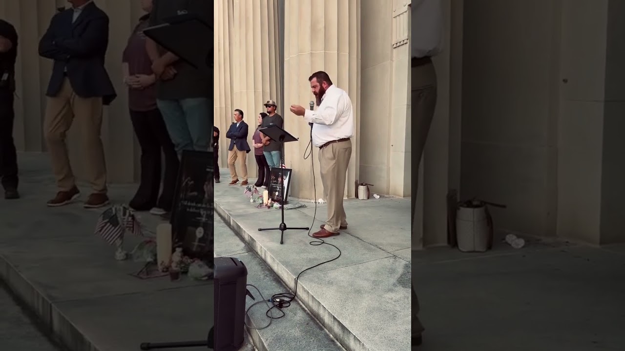 1819 News CEO Bryan Dawson Speaks at Prayer Vigil for Charlie Kirk