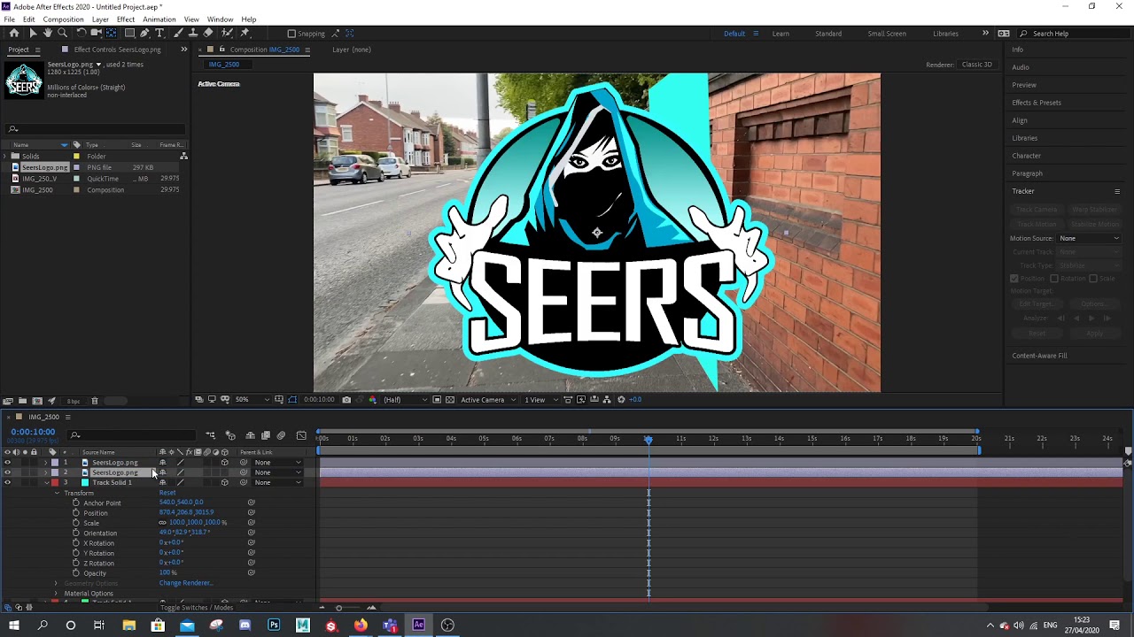 After Effects 3D tracking