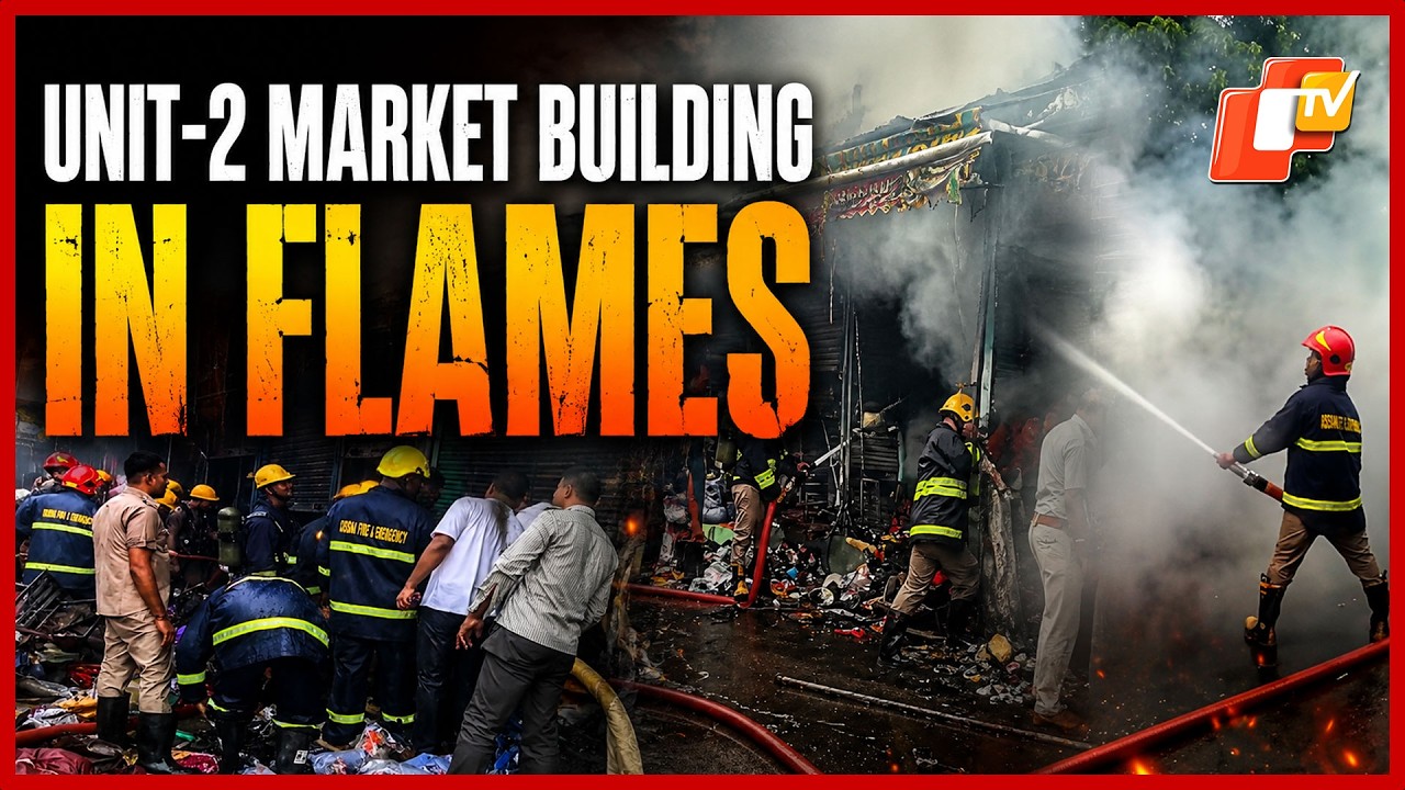 Massive Fire Guts 15 Shops At Bhubaneswar's Unit-2 Market Building