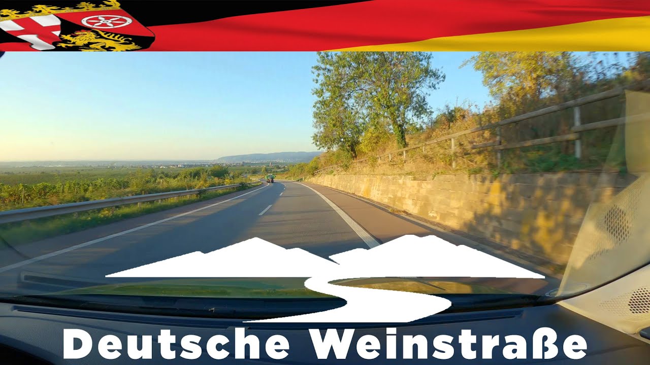 Scenic Drive Germany: Deutsche Weinstraße (Bockenheim - Bad Dürkheim) | 4K