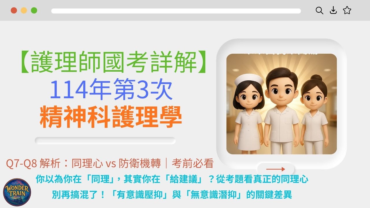 【護理師國考詳解】同理心 vs 防衛機轉：這兩題寫錯，護理師執照就懸了！｜考前必看
