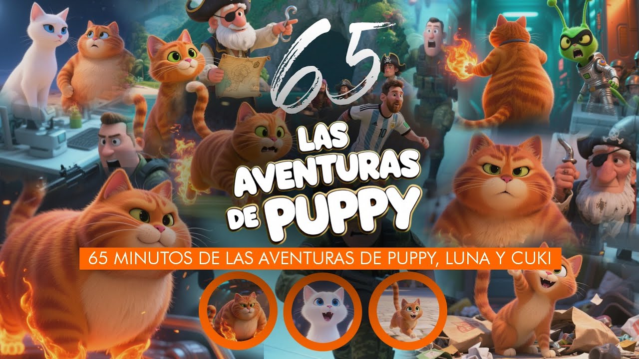 +1 HORA de LAS AVENTURAS DEL #GATO PUPPY ¡No te pierdas ni un capítulo 2025! ¡FELIZ 2026! 😻