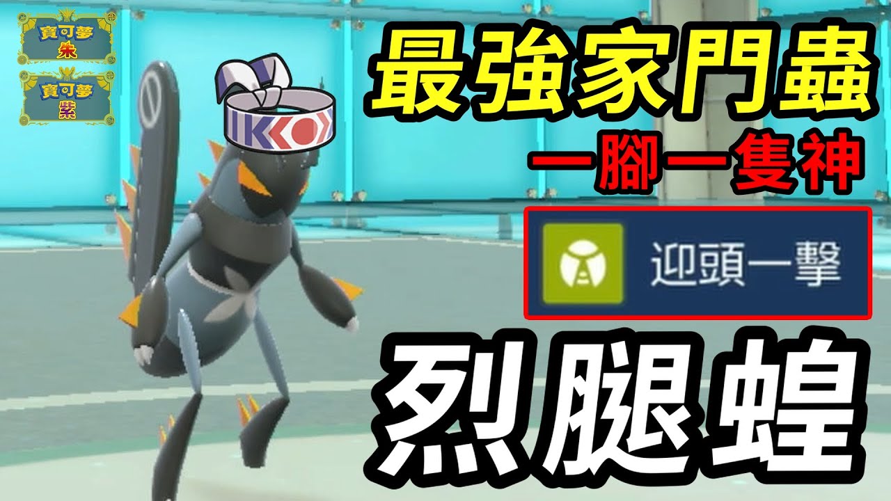 【寶可夢朱紫】無視屬性抵抗一腳一隻封面神 最強家門蟲竟是神戰答案 烈腿蝗 #寶可夢 #寶可夢朱紫 #藍之圓盤 #寶可夢對戰系列 #224