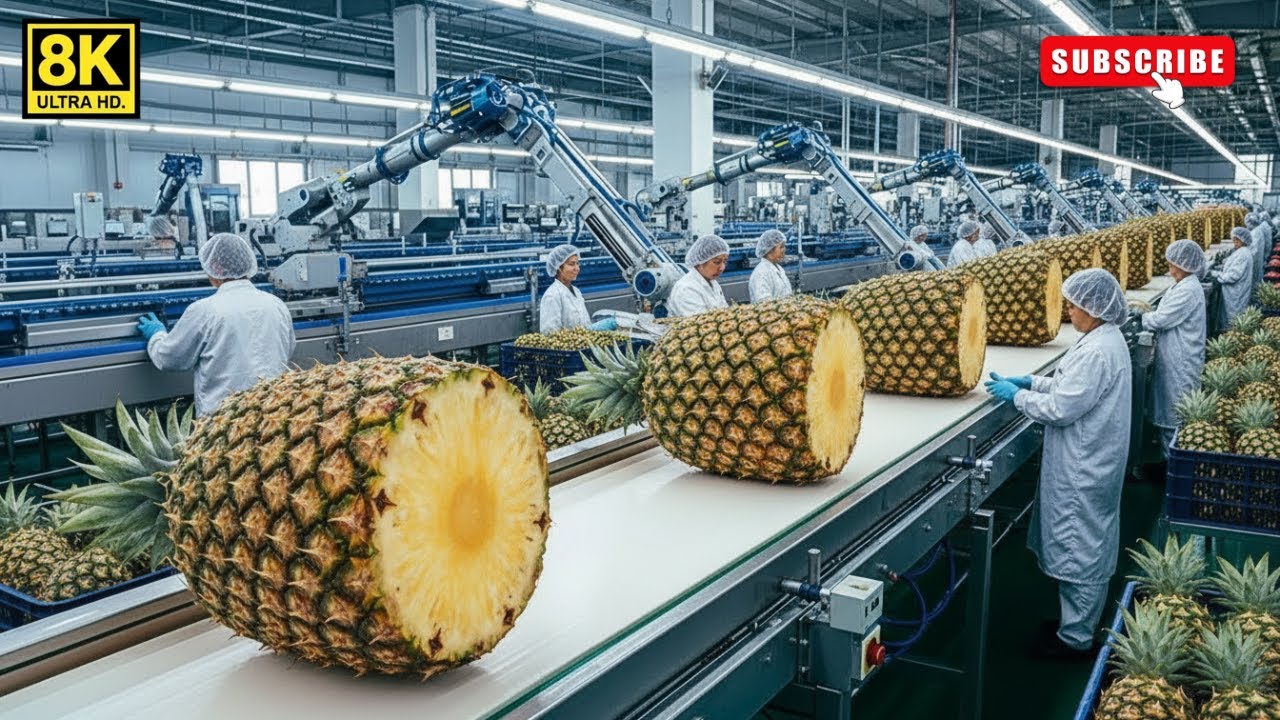 Inside A Modern Pineapple Factory | From Fresh Pineapples To Premium Jam (Full Process)
