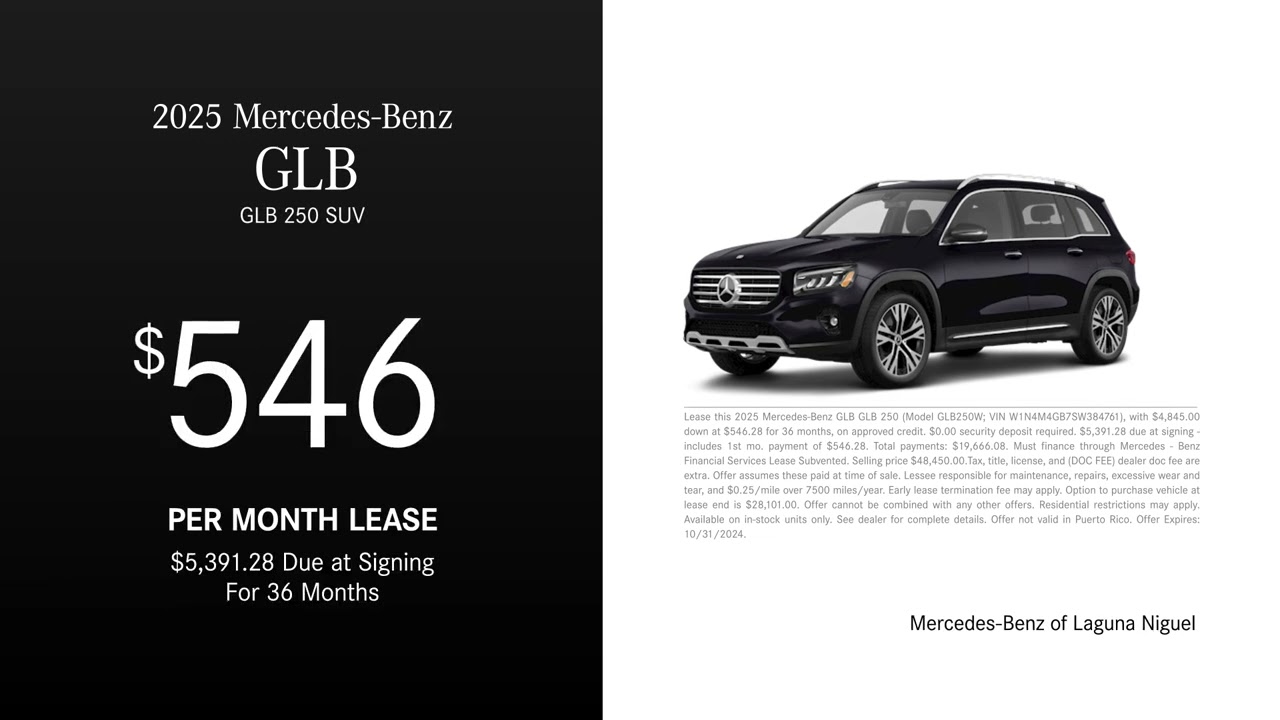 Mercedes-Benz GLB 10/15/2024 4438727