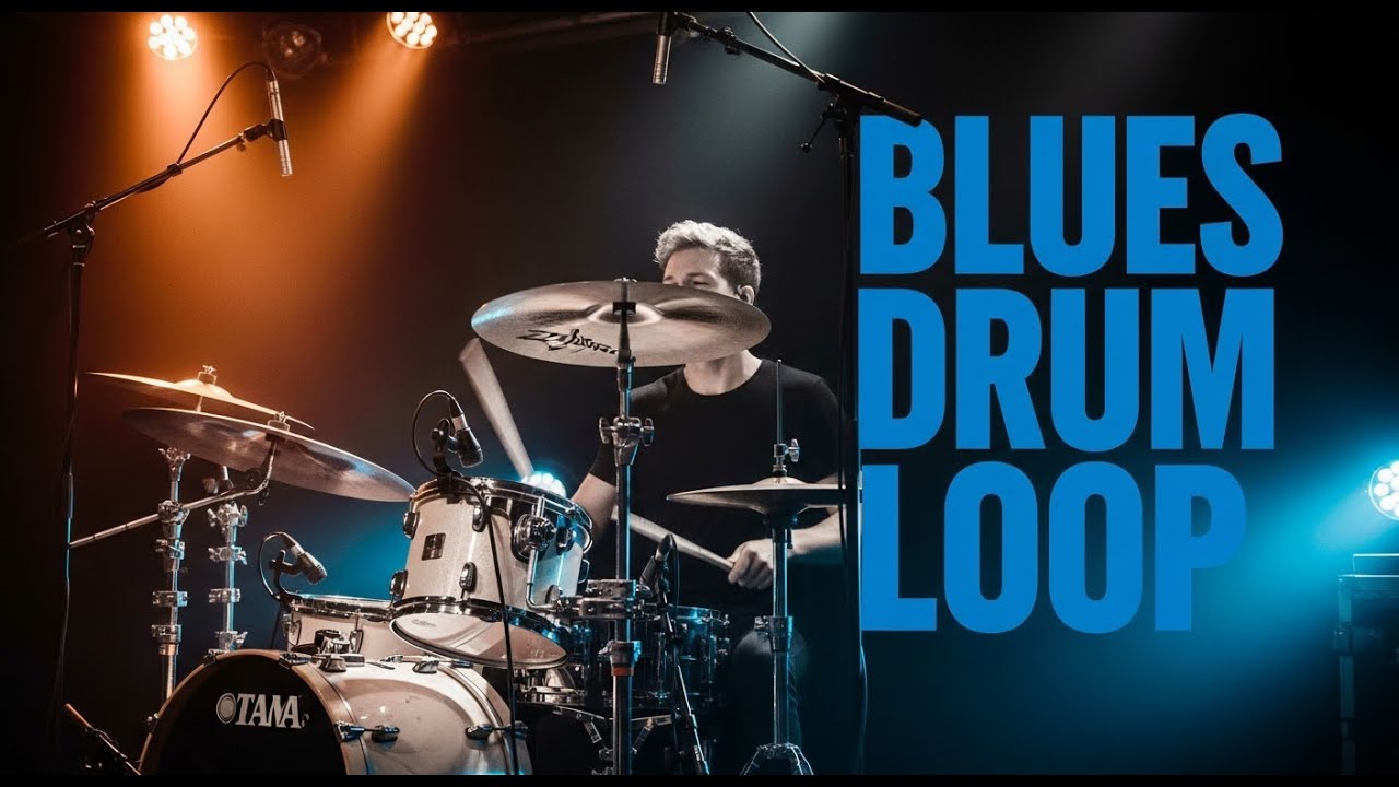 10 min long Blues Drum Loop at Medium Speed Elevate Your Blues