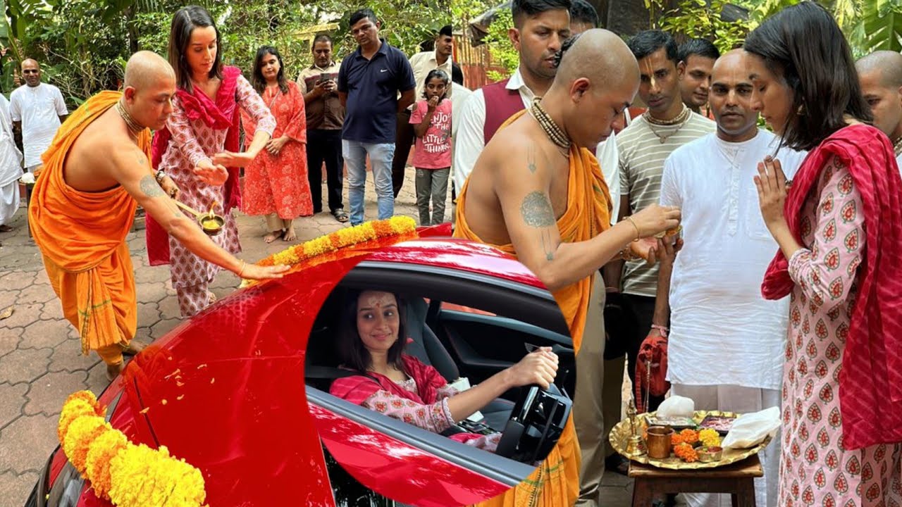 Shraddha Kapoor Took her Brand New Car at ISKON TEMPLE 😍💖📸
