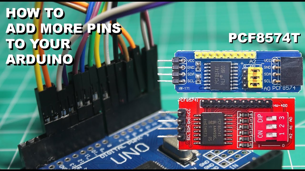 Add more pins to your Arduino/ESP8266 board using PCF8574T module