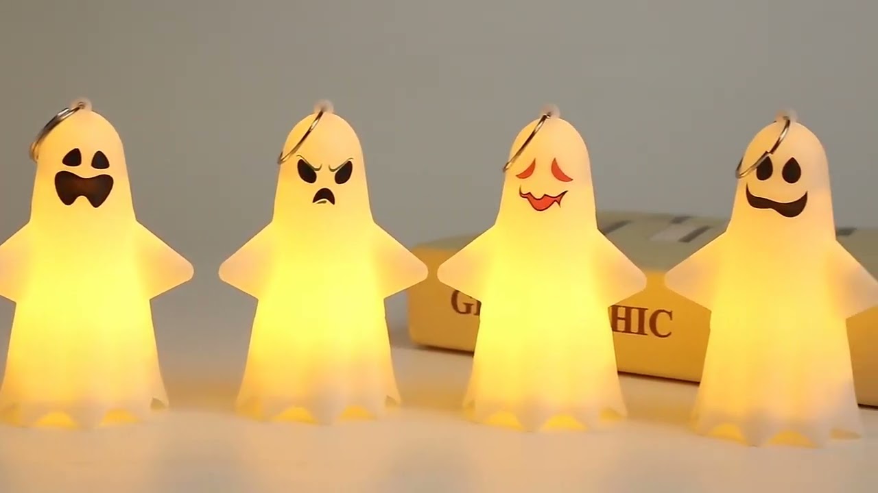 👻Halloween Ghost Decoration LED Pendant -www.woodworkart.cc