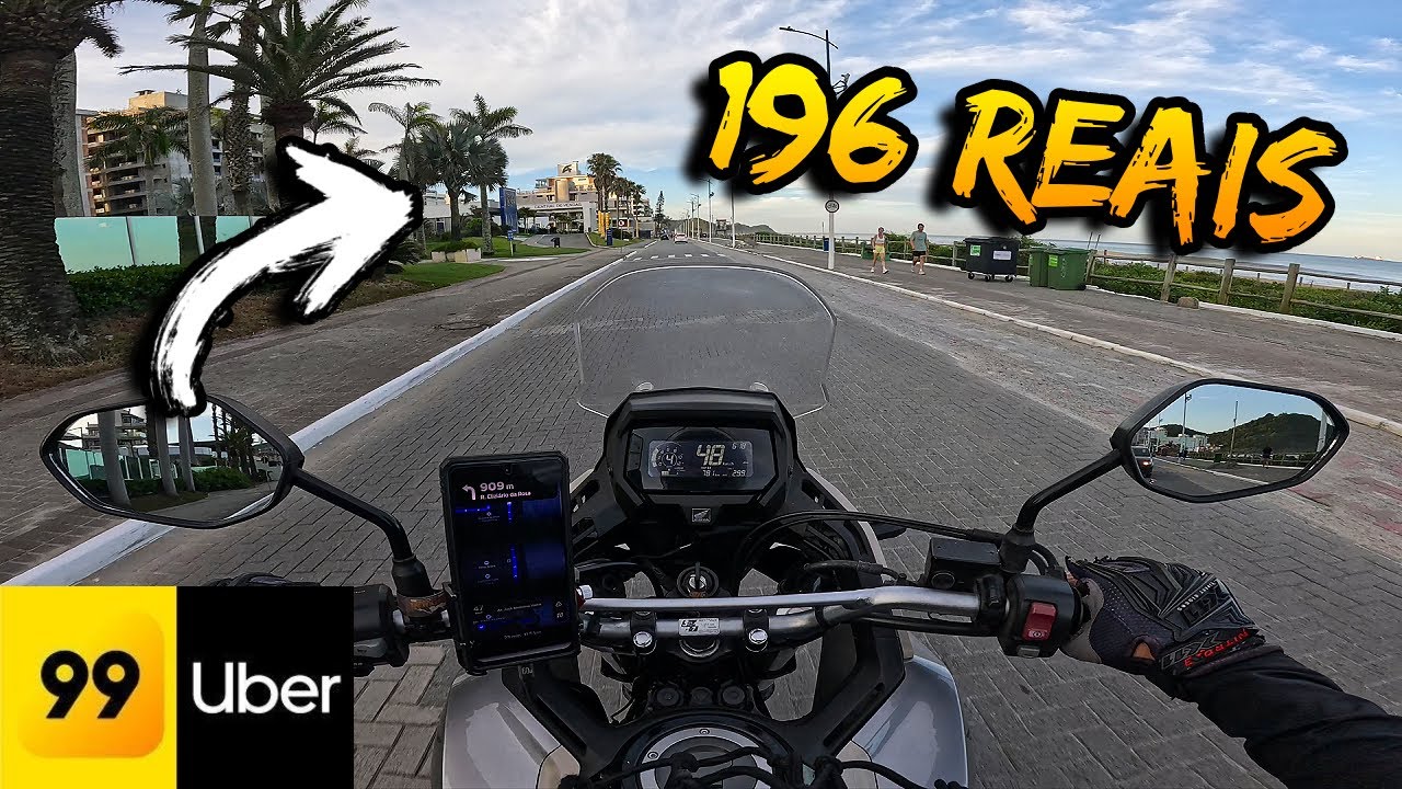 Fiz 196 REAIS na Uber Moto e 99 Moto em Apenas 1° Turno de Trabalho!