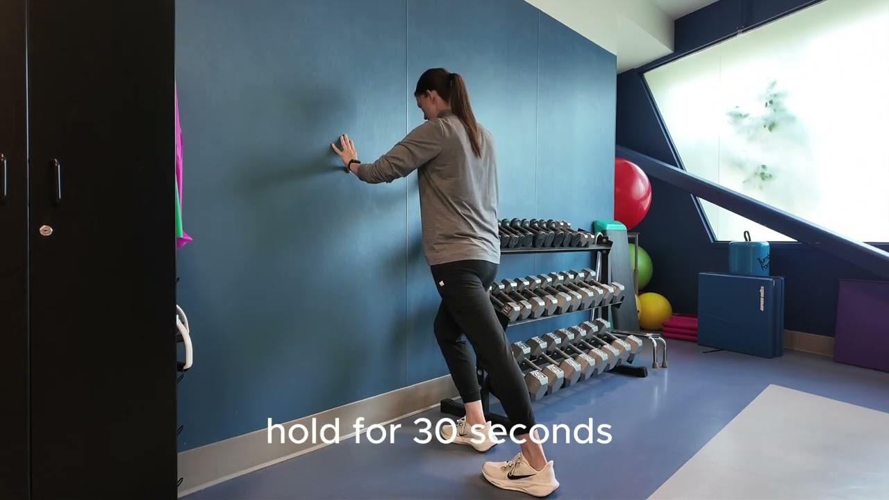 Wall Calf Stretch for Achilles and Ankle Mobility