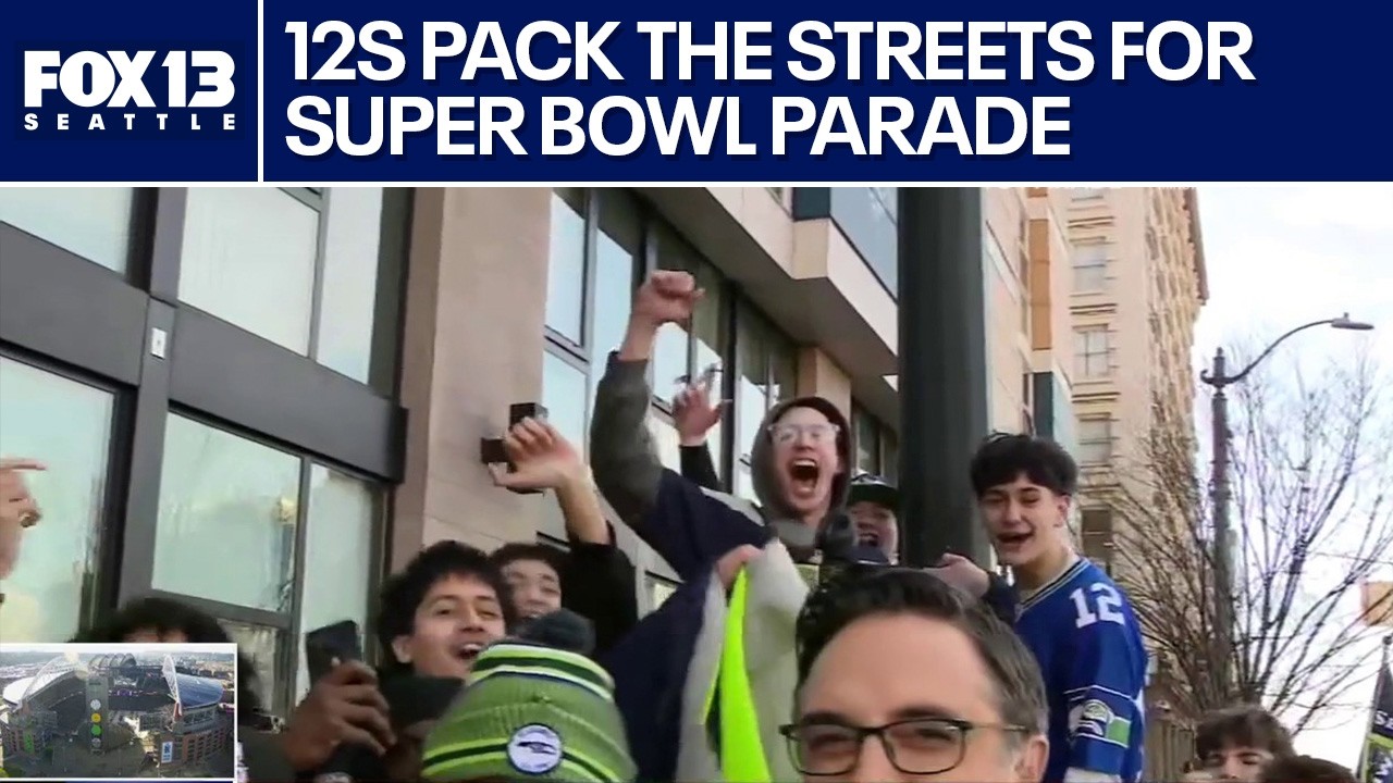 Seahawks fans pack Fourth Avenue hours before Super Bowl parade begins
