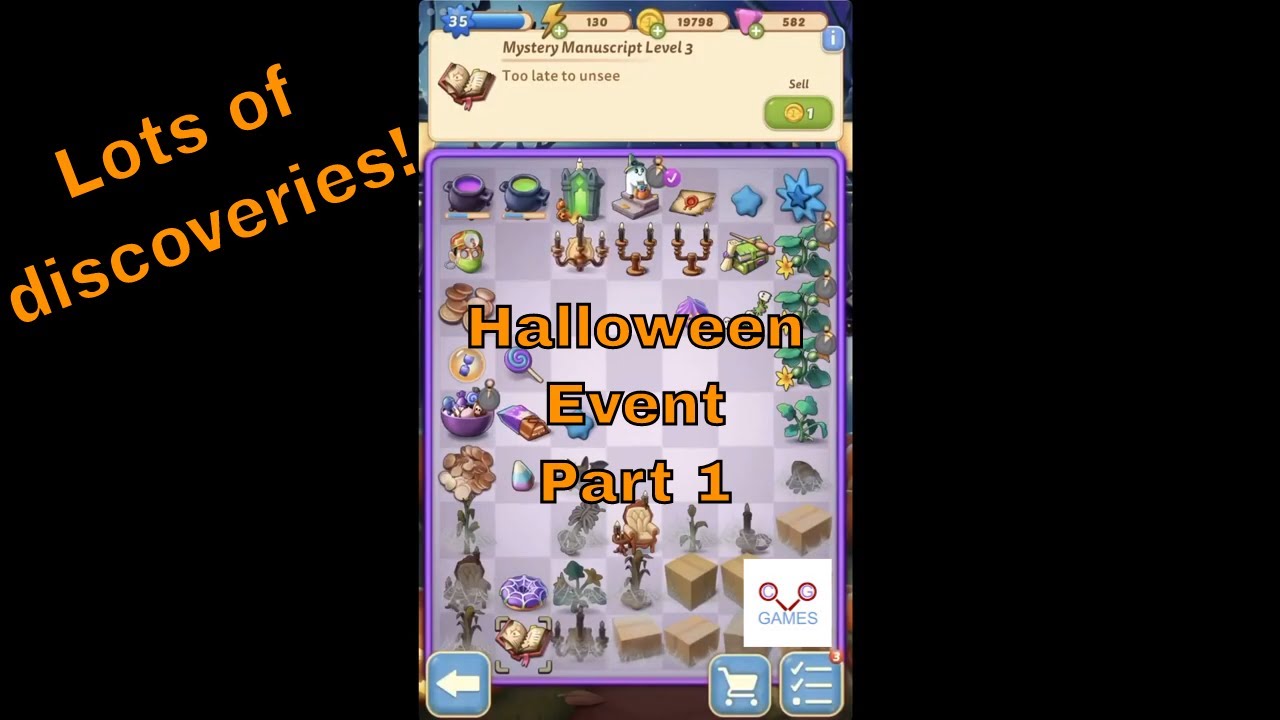 Merge Mansion - 🎃 Halloween 2022 Event 🎃 - Part 1.1 - Gameplay - FULL STORY - CaroGamesNL