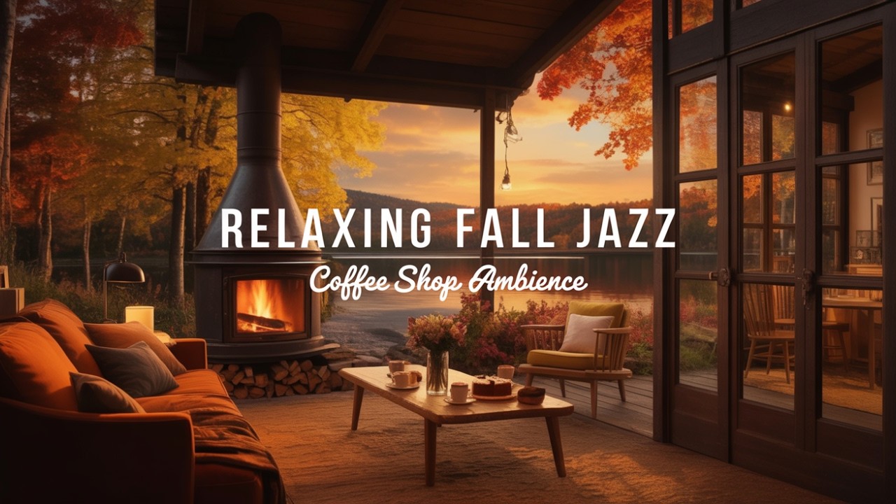 Jazz Relaxing Music at Cozy Cabin Ambience to Study ❄️ Snowfall, Fireplace Sounds for Sleeping 🔥 87