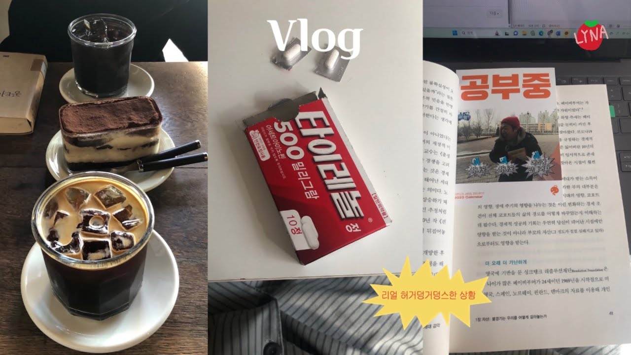 vlog. 카페인과 타이레놀을 달고 살았던 시험기간. 대학생 브이로그📖