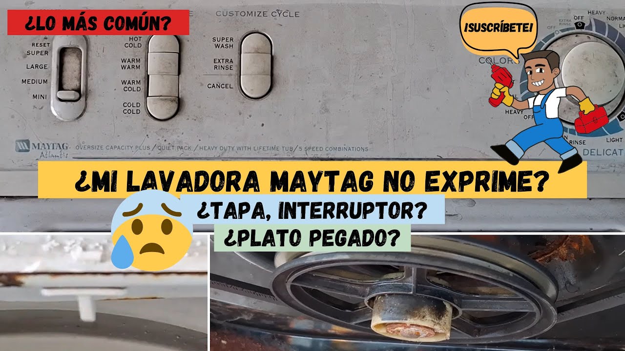 Lavadora Maytag Atlantis no centrifuga ¿Como despegar plato freno para solucionar falla centrifugar?