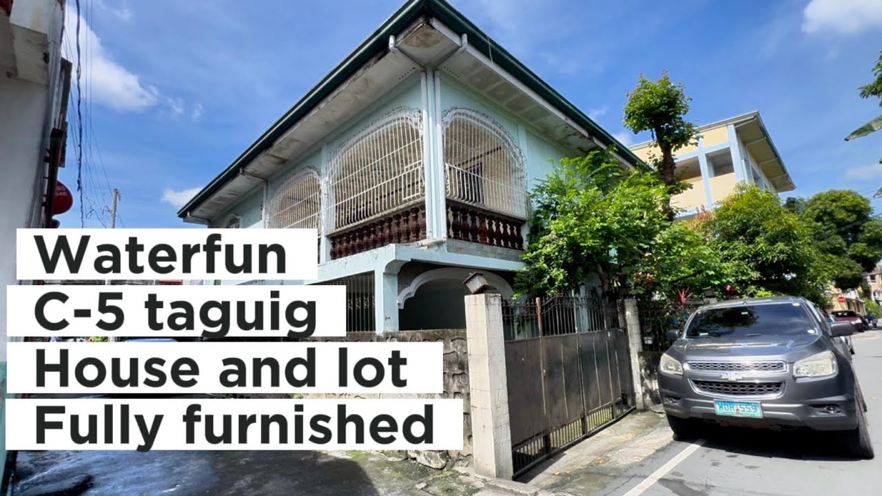 V963-25 Waterfun c-5 taguig 2 storey house and lot fully furnished clean title flood free
