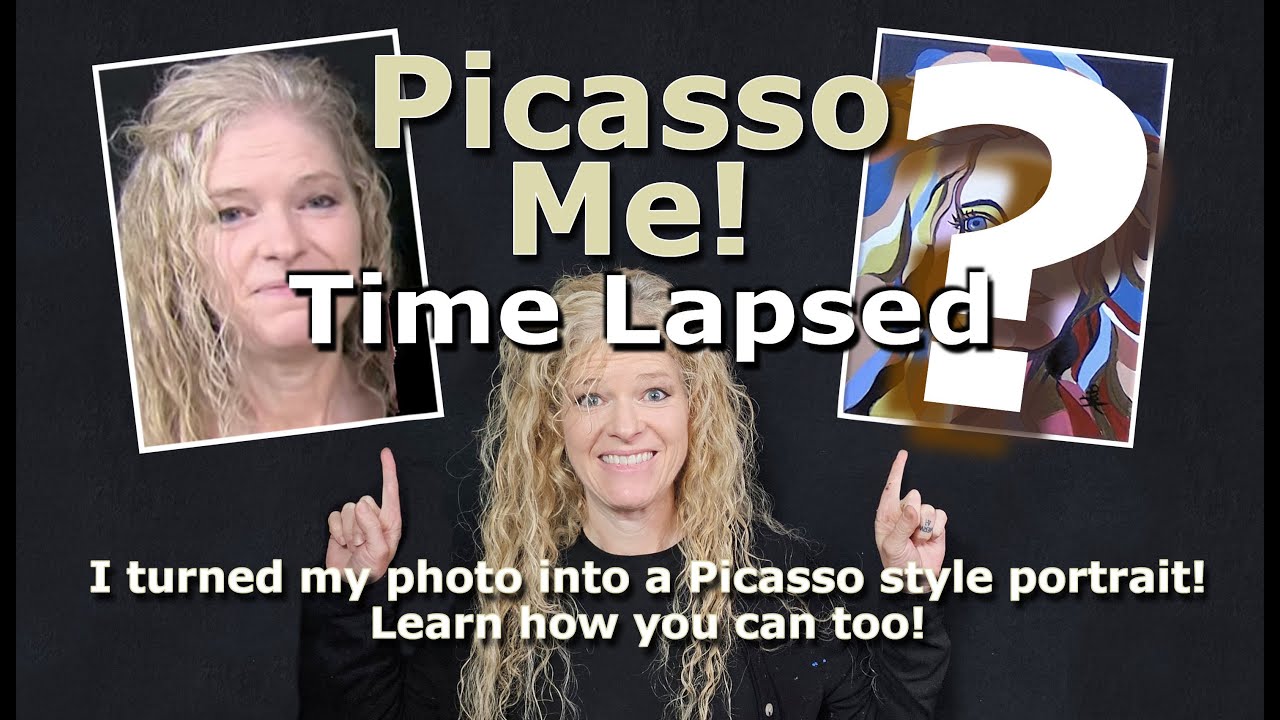 Turn Your Photo into a PICASSO PAINTING! How to Draw & Paint a Picasso Face Portrait - TIME LAPSE