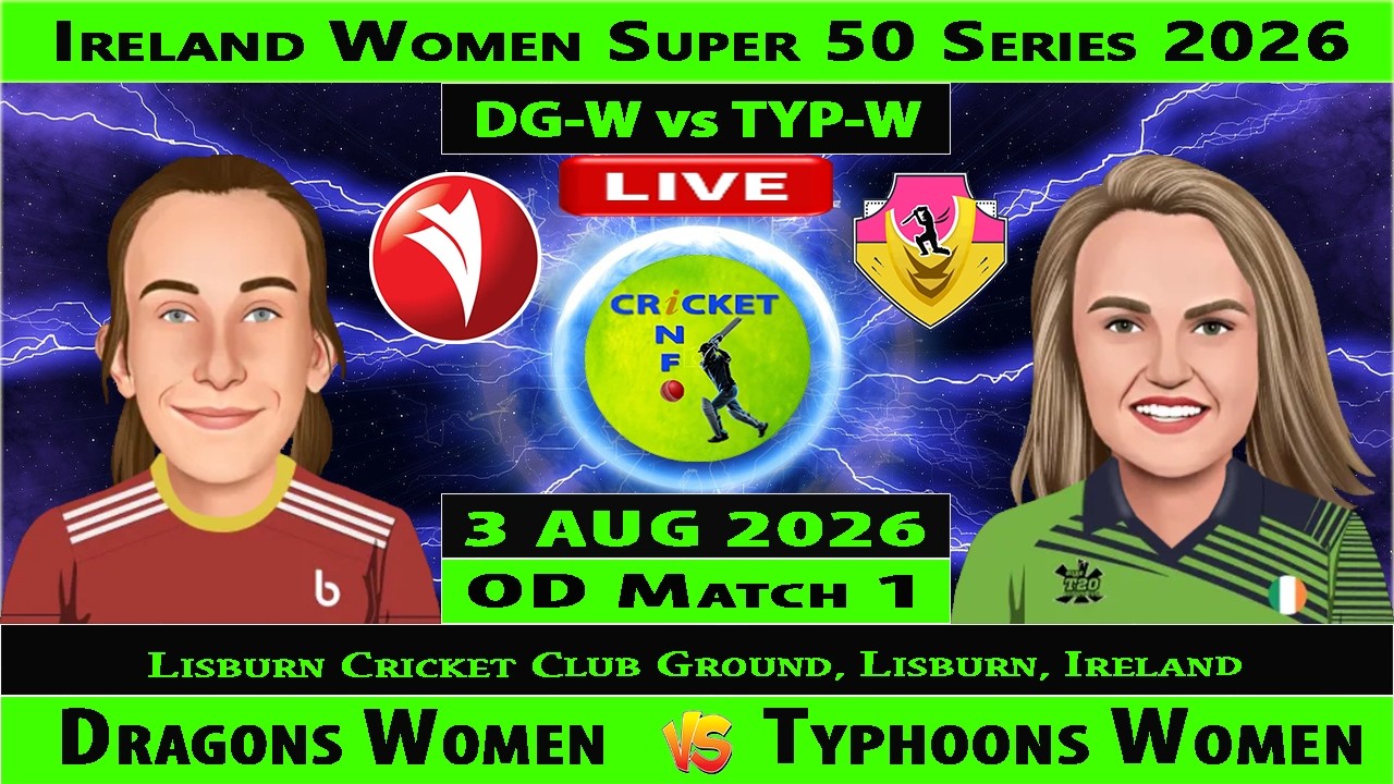 Dragons Women vs Typhoons Women | DG-W vs TYP-W | 6th T20 Match of Evoke Super 20 2026 | TYP vs DG