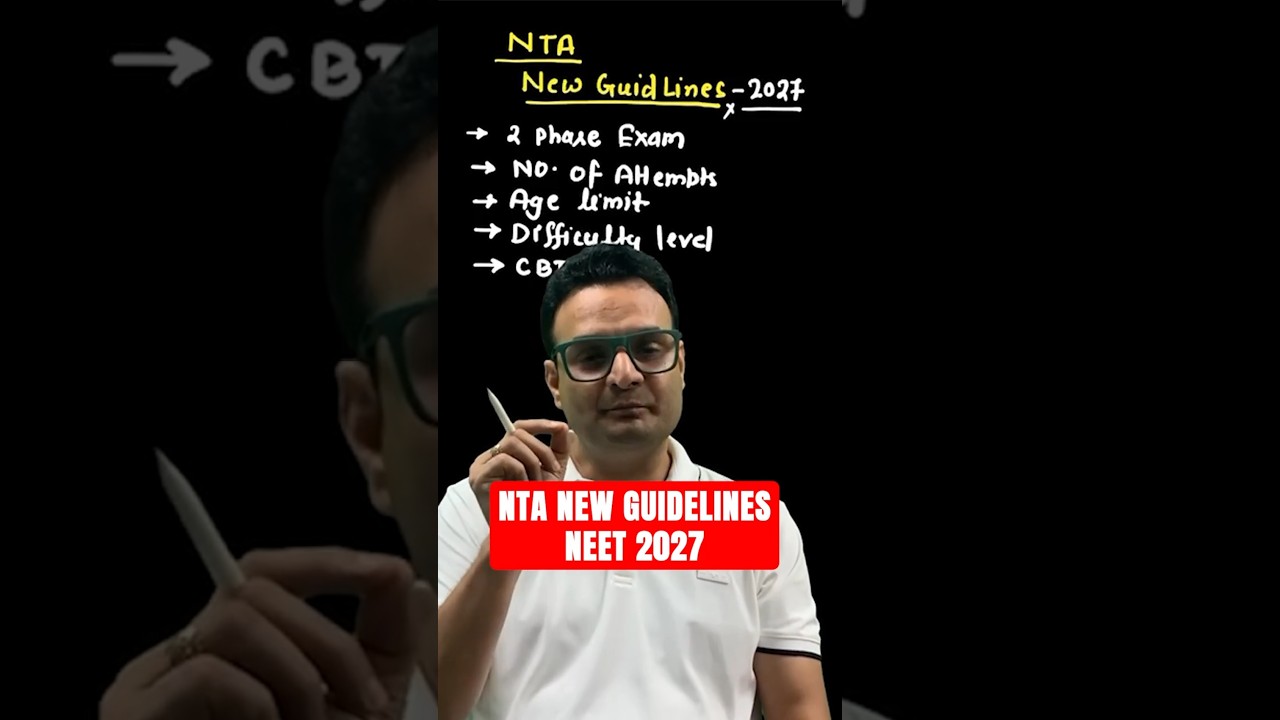 NTA NEW Guidelines NEET 2027 #neet2027 #neet #sankalpneet #sarveshsir #neetaspirants #ytshorts