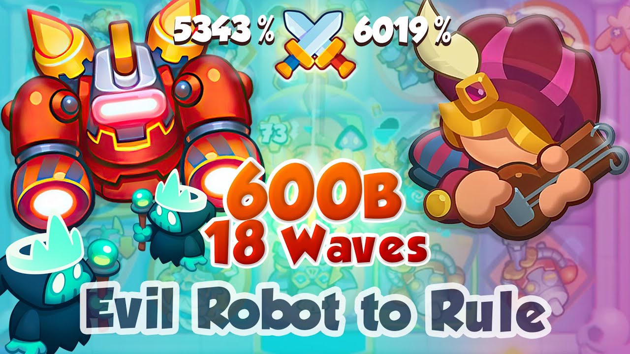 Evil ROBOT rule over BARD in 18 Waves 600 Billion - RUSH ROYALE