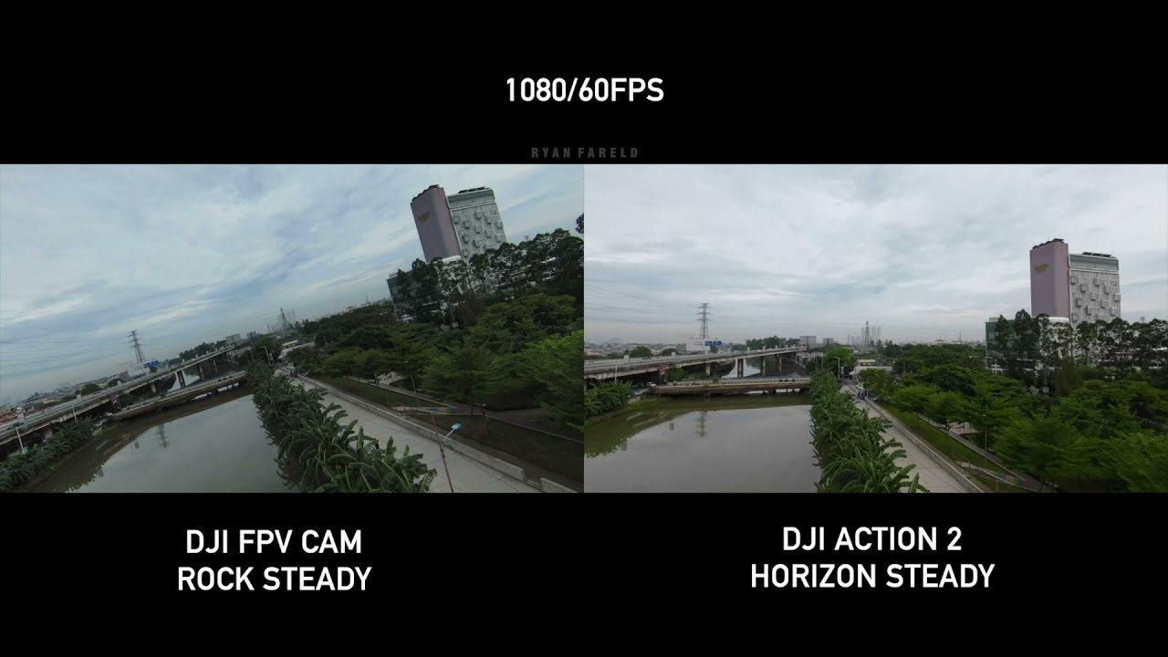DJI ACTION 2 HORIZON STEADY VS DJI FPV CAM ROCKSTEADY