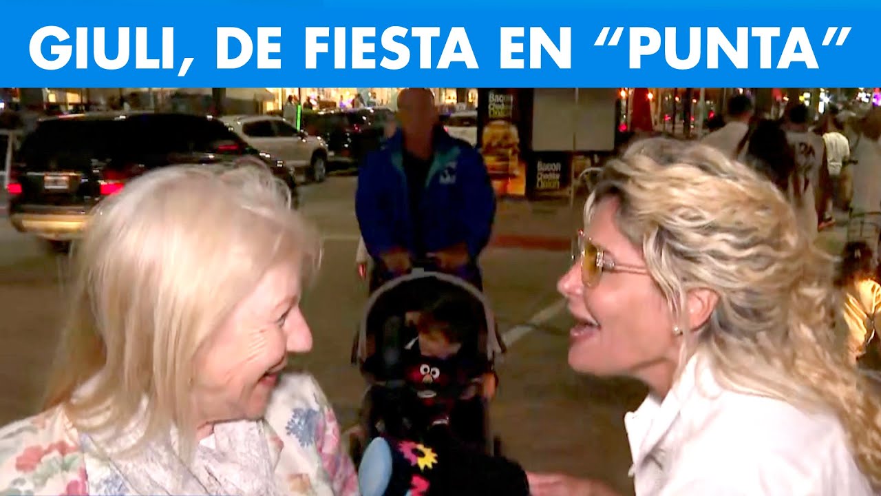 Punta del Este en temporada: Giuliana recorrió la peatonal y habló con los turistas