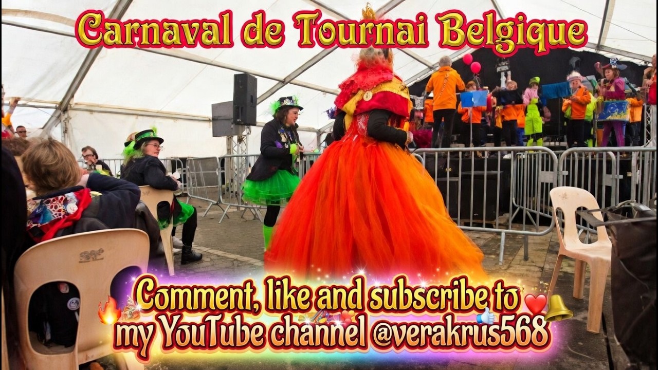 Carnival Flavors & Live Orchestra! 🍟🥩 Music and Food at Tournai Grand Place! 🇧🇪🎺
