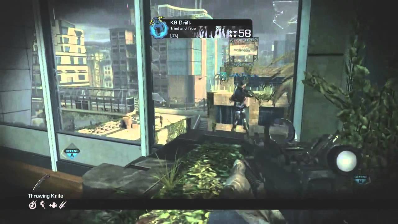 COD GHOSTS: INSANE THROWING KNIFE TRICKSHOT