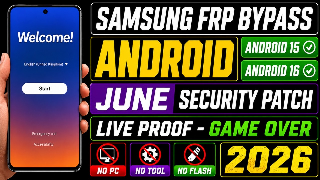 Boom ! Samsung FRP Bypass 2026 | Android 15-16 | June Patch | No PC | No Flash | New Method Update
