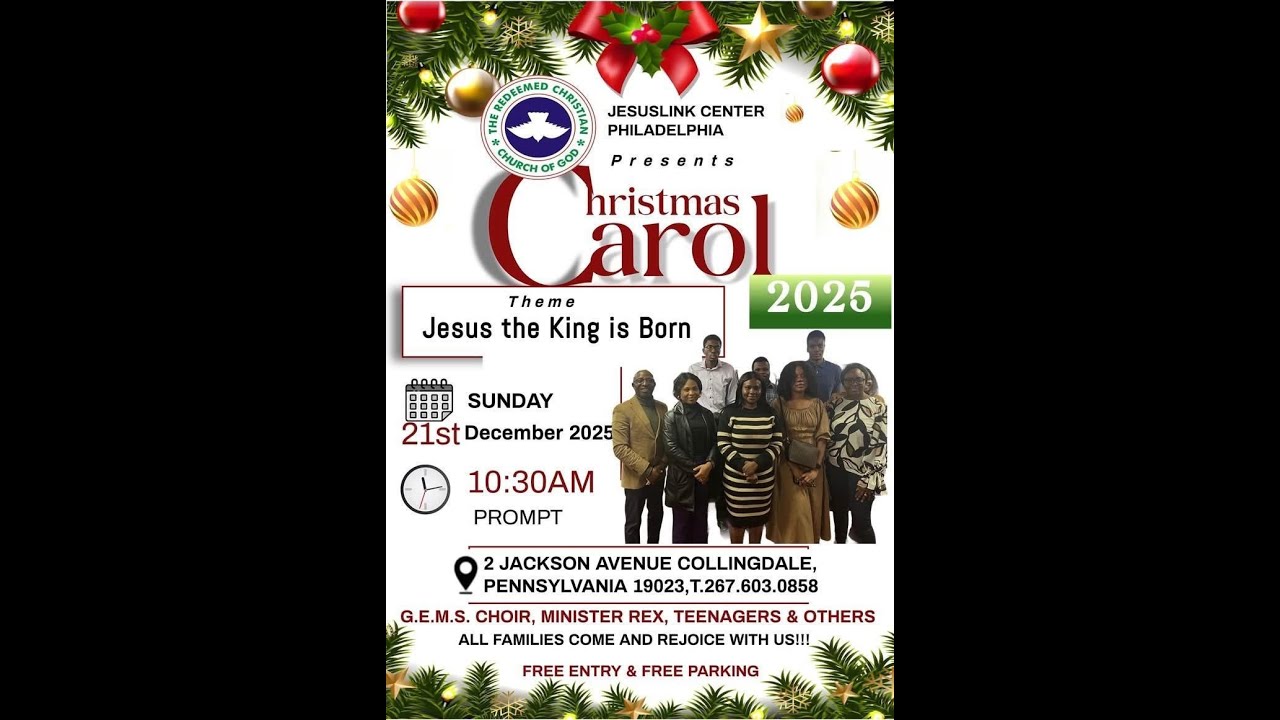 RCCG Jesuslink Center Christmas Carol Service - Dec. 21st, 2025