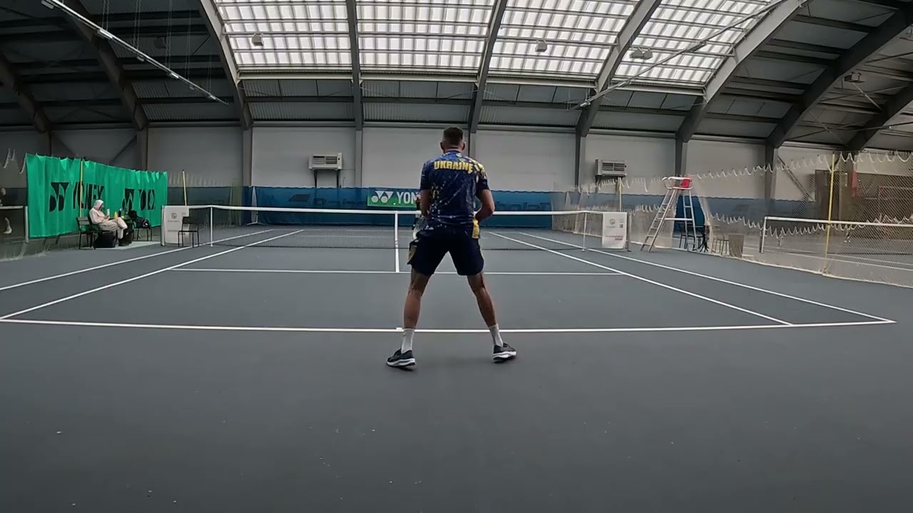 Friendly tennis amateur match