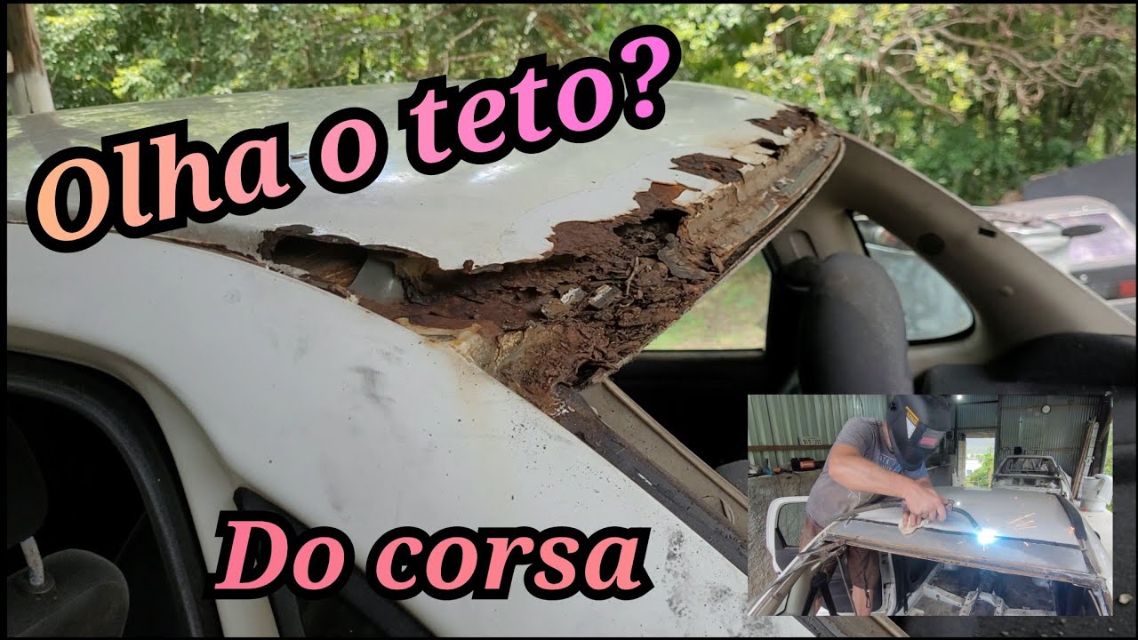 E o teto do corsa do leilão, como ficou? Trabalho de funilaria pronto