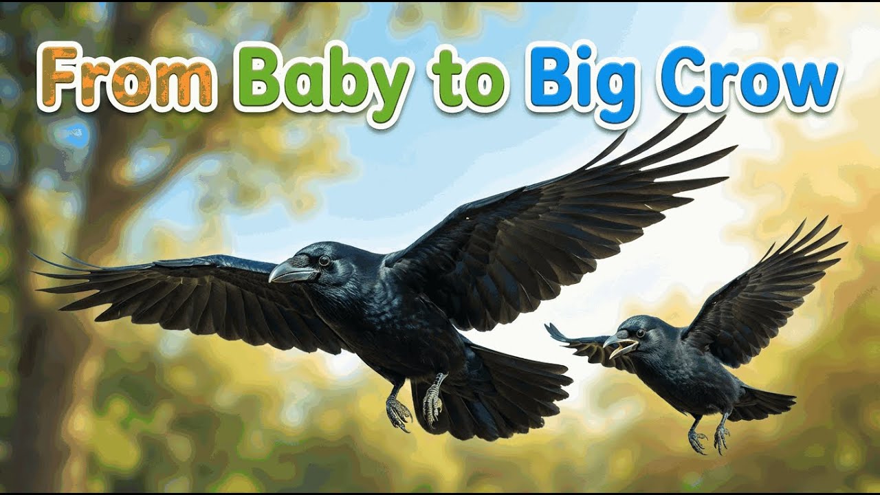 How Crows Grow, Eat, and Build Nests | Kids Nature Story #kidslearning #educationalvideo