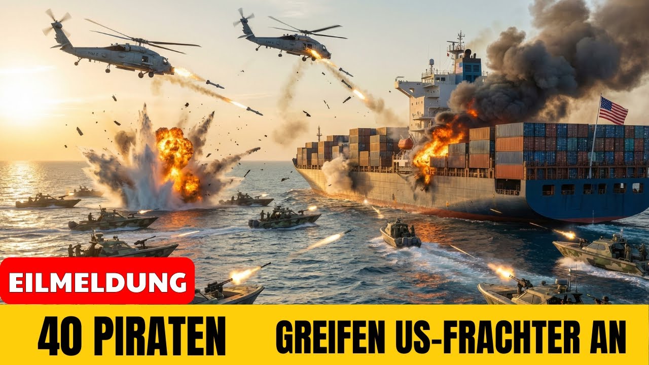 40 Piraten schwärmen ein Frachtschiff ein – US Navy Helikopter stoppt den Angriff in 6 Minuten