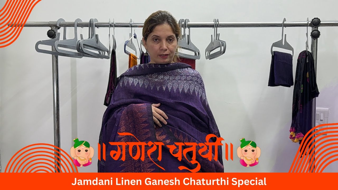 Jamdani Linen Ganesh Chaturthi Special | Majha Creations Mohali | Limited Festive Drop