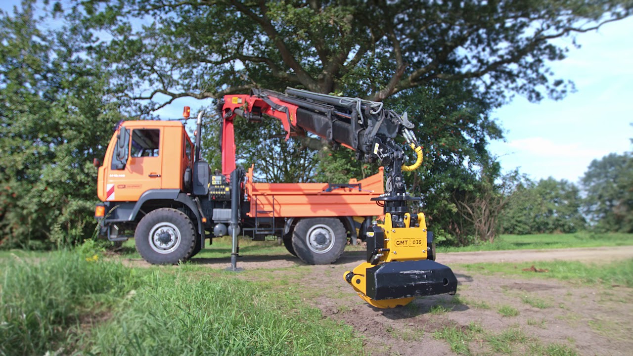 GMT fly jib - connection between knuckleboom crane and grapple saw