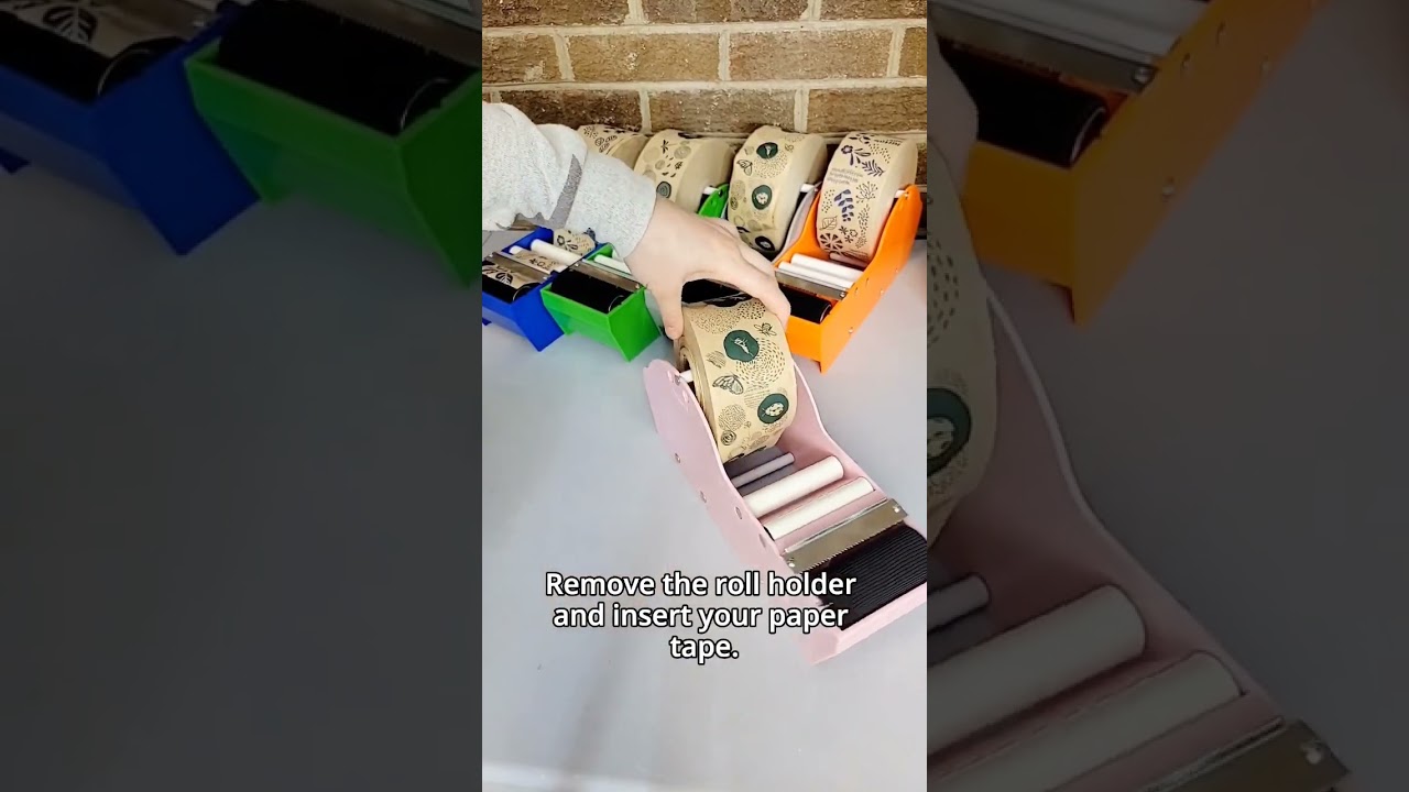 #Howto use a lightweight #colorful #wateractivated #tapedispenser #papertape #ecofriendly #products