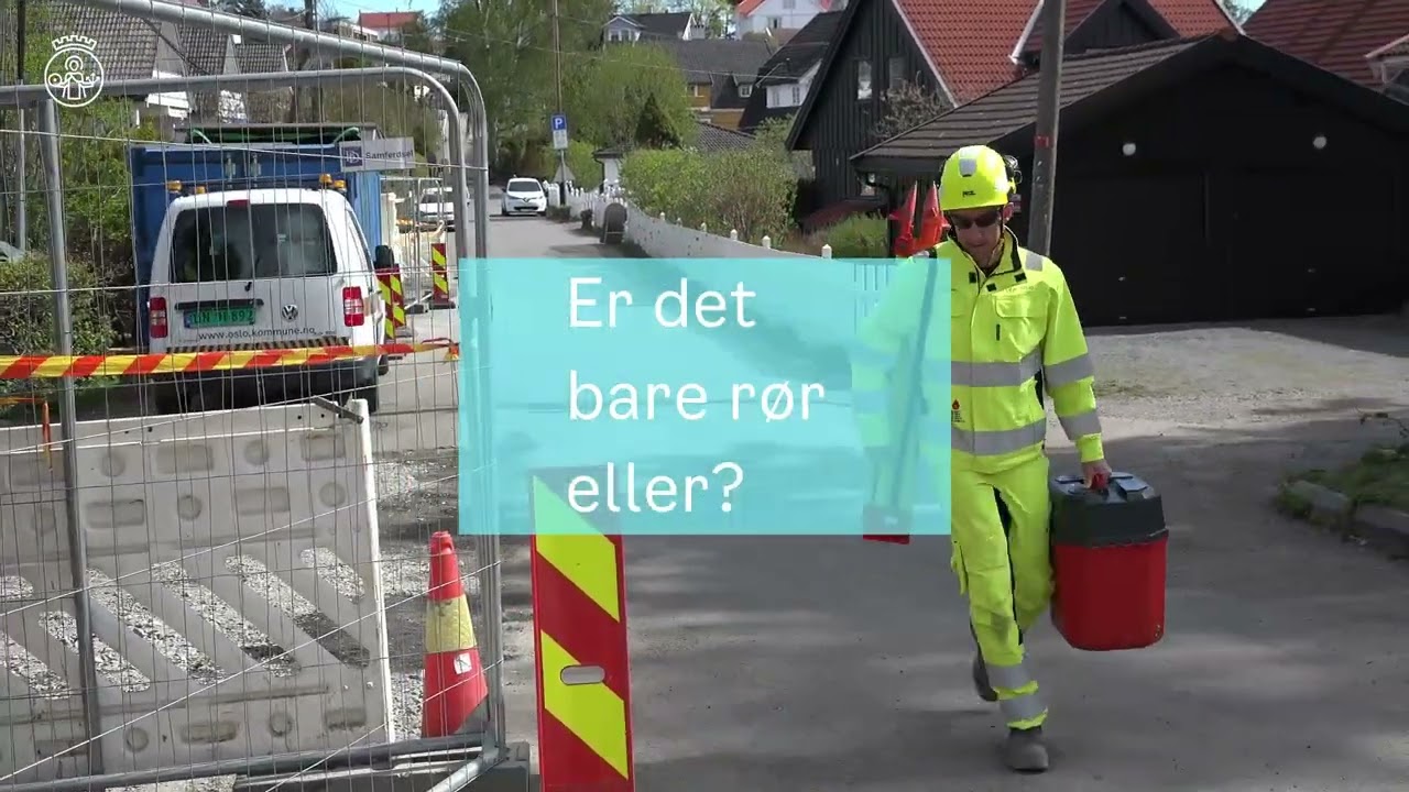 På jobb som stikningsingeniør i Vann- og avløpsetaten